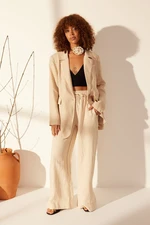 Trendyol Beige 100% Linen Jacket