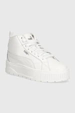 Kožené sneakers boty Puma Karmen II Mid bílá barva, 397459