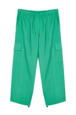 Trendyol Green Cargo Pocket Wide Leg Woven Trousers