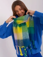 Cobalt yellow warm women's scarf