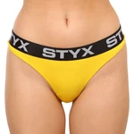 Dámská tanga Styx sportovní guma žluté