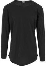 Long Shaped Fashion L/S T-Shirt Black