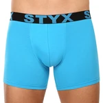 Men's boxers Styx long sports rubber light blue