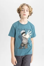 DEFACTO Boys' Crew Neck Printed Short Sleeve T-Shirt