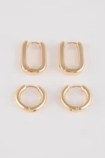 DEFACTO Women's Set of Gold Earrings