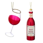 Szklane bombki choinkowe zestaw 2 szt. Red Wine – Sass & Belle