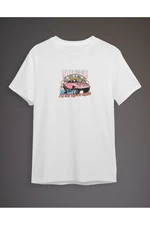 Trendyol White Car Printed Regular Cut T-shirt