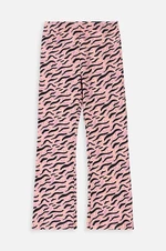 Dětské kalhoty Coccodrillo růžová barva, vzorované