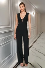 Trendyol Black Wide Leg Unlined Woven Jumpsuit