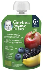 Gerber Organic kapsička jablko, banán, borůvka a ostružina 90 g