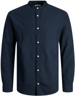 Jack&Jones Pánska košeľa JJELINEN Slim Fit 12248581 Navy Blazer M