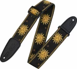 Levys MPJG-SUN-BLK Print Series 2" Sun Design Jacquard Weave Guitar Strap Black