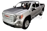 2019 GMC Sierra 1500 SLT Crew Cab Pickup Truck Silver Metallic 1/24-1/27 Diecast Model Car by Motormax