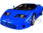 Bugatti EB110 SS Super Sport French Racing Blue with Silver Wheels 1/18 Model Car by Autoart