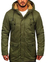 Geacă de iarnă parka verde Bolf 1794