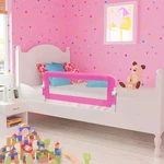 [EU Direct] vidaxl 10101 Toddler Safety Bed Rail 102 x 42 cm Pink Children's Bed Barrier Fence Foldable Home Anti-Fall P