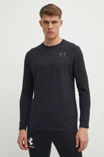 Tričko s dlhým rukávom Under Armour pánske, čierna farba, s potlačou, 1329585