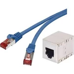 Síťový prodlužovací kabel RJ45 Renkforce RF-3829094, CAT 6, S/FTP, 20.00 m, modrá