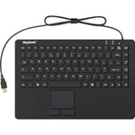 Klávesnice Keysonic KSK-5230 IN (UK), silikonová membrána, vodotěsné (IPX7), integrovaný touchpad, tlačítka myši, černá