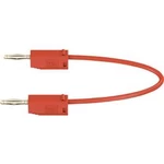 Stäubli LK205 měřicí kabel [lamelová zástrčka 2 mm - lamelová zástrčka 2 mm] červená, 15.00 cm
