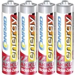 Akumulátor Conrad energy, NiZn, AAA, 550 mAh, 1,6 V, 4 ks