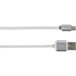 Skross #####USB-Kabel USB 2.0 #####USB-A Stecker, #####USB-Micro-B Stecker 1.00 m strieborná