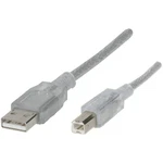 Renkforce #####USB-Kabel USB 2.0 #####USB-A Stecker, #####USB-B Stecker 5.00 m priehľadná