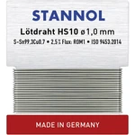 Stannol HS10 spájkovací cín bez olova bez olova Sn99,3Cu0,7 6 g 1 mm