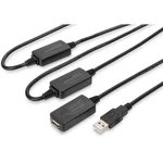 Digitus #####USB-Kabel USB 2.0 #####USB-A Buchse, #####USB-A Stecker 25.00 m čierna s USB, s predlžovacím káblom