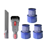 5pcs Replacements for Dyson V7 V8 V10 Vacuum Cleaner Parts Accessories Filters*3 Brush Heads*2 [Non-Original]