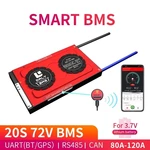 DALY BMS 20S 72V 80A 100A 120A 18650 Smart Li-ion Bluetooth 485 to USB Device CAN NTC UART Togther Lion LiFePO4 LTO Batt