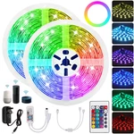 10M RGB LED Light Strip Non-waterproof 5050SMD 24 Key Remote Control Tape Lamp Works with Alexa Google Home DC12V Christ