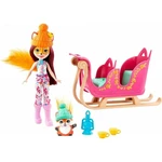 Mattel Enchantimals herní set na saních s liškou