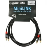 Klotz Kt-cc090 - Podwójny Kabel Stereo Rca, Pozłacany