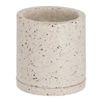 Biely kvetináč terrazzo s miskou Kave Home Lelis, ⌀ 27 cm