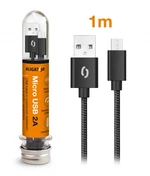 Datový kabel ALIGATOR TUBA 2A, Micro USB, černá