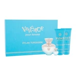 Versace Dylan Turquoise darčeková kazeta toaletná voda 100 ml + toaletná voda 5 ml + sprchovací gél 100 ml + telový gél 100 ml pre ženy