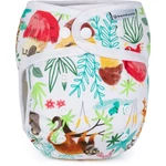 Bamboolik Night Fitted Diaper with Absorbing Insert pratelná kalhotková plena s vkládací plenou na patentky Safari