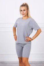 Set top+leggings grey