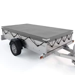 Trailer Cover Waterproof Windproof Dust Protector With Rubber Belt 208x114x13cm