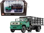 Chevrolet C65 Stake Truck Green and Black 1/64 Diecast Model by DCP/First Gear