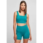 Women's Recycled Square Aquagreen Sports Bra