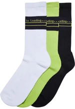 Loading Socks 3-Pack White/Black/Frozen Yellow