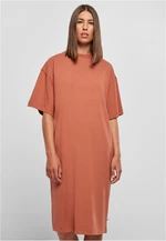 Women's Organic Long Oversized Terracotta T-Shirt