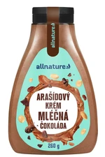 ALLNATURE Arašidový krém s mliečnou čokoládou 260 g