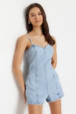 Trendyol Light Blue Strap Denim Overalls