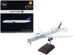 Boeing 787-10 Commercial Aircraft with Flaps Down "United Airlines" White with Blue Tail "Gemini 200" Series 1/200 Diecast Model Airplane by GeminiJe