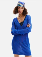 Blue women's beach dress Desigual El Cairo