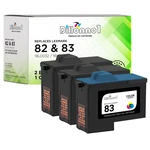 3pk For Lexmark #82 #83 Black Color Ink Cartridges For Z55 Z65 Printer Series