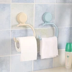 Punch-free Wall Mounted Paper Holders Plastic Suction Cup Storage Rack Toilet Paper Roll Holder Bathroom Accessories